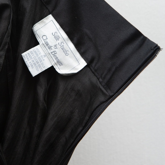 VINTAGE 100% SILK MIDI SKIRT  size 26 - Picture 4 of 4